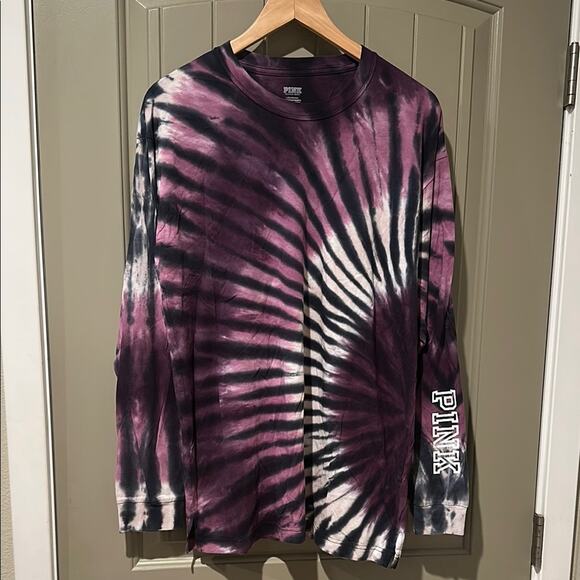 PINK Tie-Dye Long Sleeve Shirt L - Picture 2 of 7